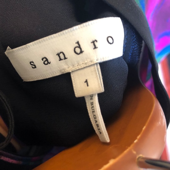 Sandro Bright Floral Top Size 1 - Picture 4 of 4